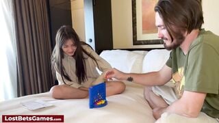 Sexy Babe Loses Strip Connect 4 & Fucks Winner Hardcore