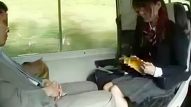 Asian studentgirl in train