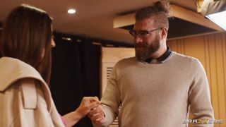 Raissa Bellini sucks Danny D and Xander Corvus big thick cocks