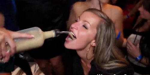 Real young teens giving head in a party