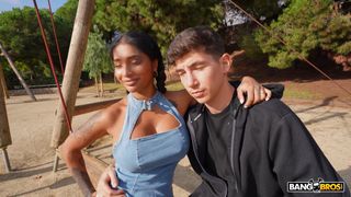Yasmina Khan getting fucked hard in public in Barcelona