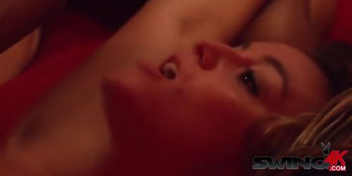 Hot swingers are having a wild summer party with softcore oral sex