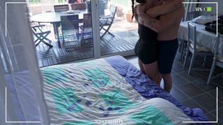 Chloe Duval starts fucking when the sister-in-law leaves the house!