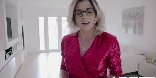 Horny MILF Cory Chase fucks Stepson on Christmas eve