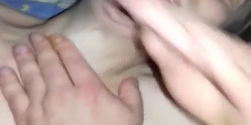 Cuckold husband jerks and watching as his wife's asshole destroyed by lover