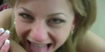 Alexandra Gives A Superior Blowjob To A Man He Wants