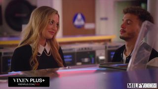 Blake Blossom and Sarah Jessie in a threesome with Apollo at laundromat