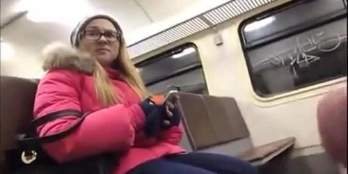 CUM IN TRAIN - SHE'S CONFUSED
