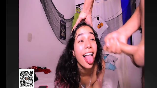 Cute Latina Teen Facial
