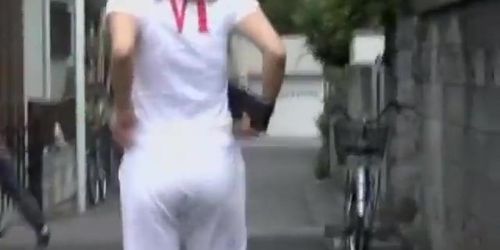 Smooth Asian doll in really wicked street sharking video (Pretty Little)