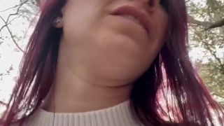 She walks the streets sucking strangers' cocks in public